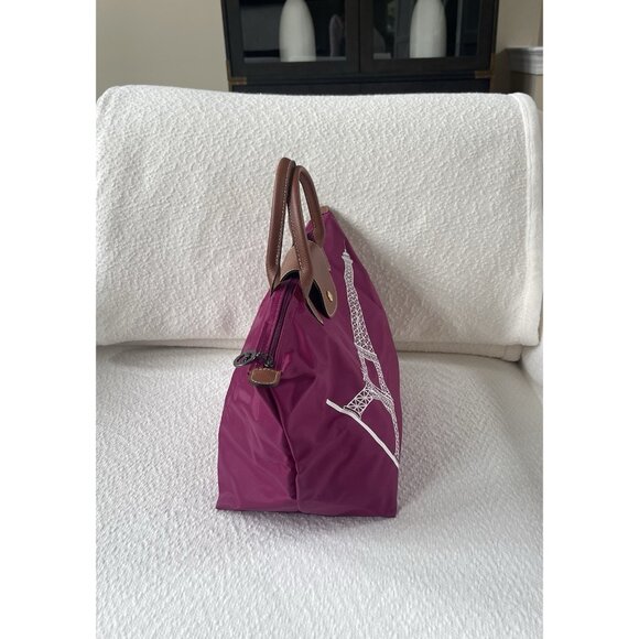 New Longchamp Le Pliage Eiffel Tower Limited Edition Medium Tote - Purple - Picture 5 of 10